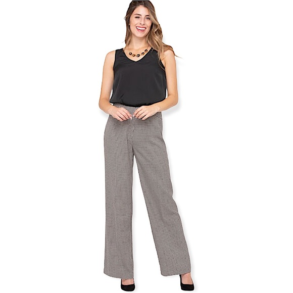 Size 12 Houndstooth Wide Leg Pant - Picture 7 of 14
